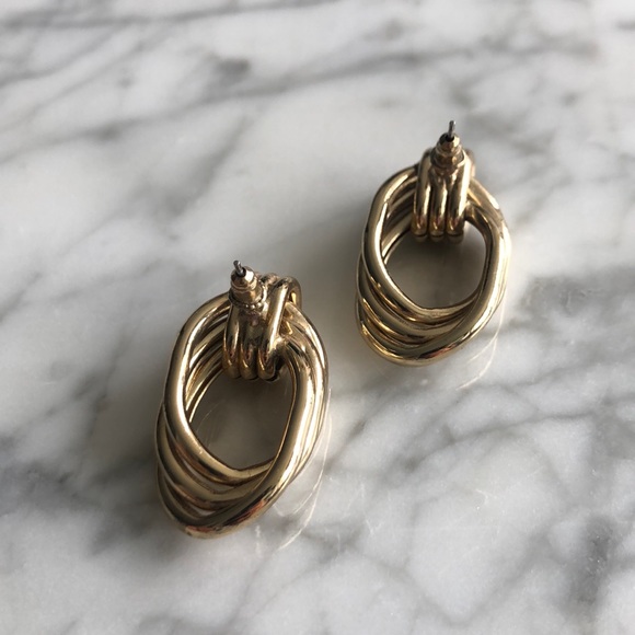 Door Knocker Drop Earrings - Picture 3 of 3